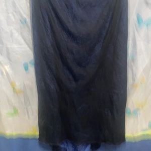 Sheer two color maxi skirt